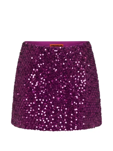 Fusta mini Simon Miller cu paiete violet