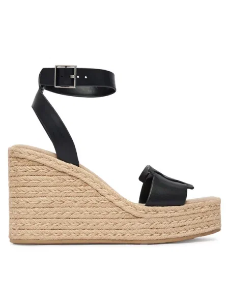 Espadrilky Calvin Klein Wedge Espad 70 Embl Lth čierna