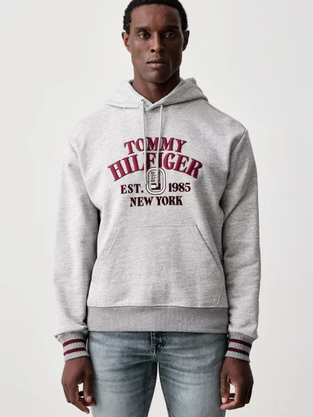 Tommy Hilfiger hanorac cu glugă pentru bărbați din gri