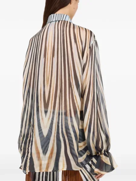 Cămașă Roberto Cavalli cu imagine cu model zebră negru