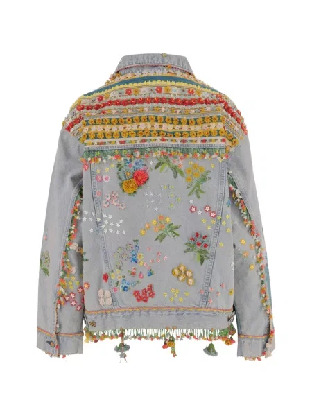 Geacă de blugi Pero cu model floral albastru