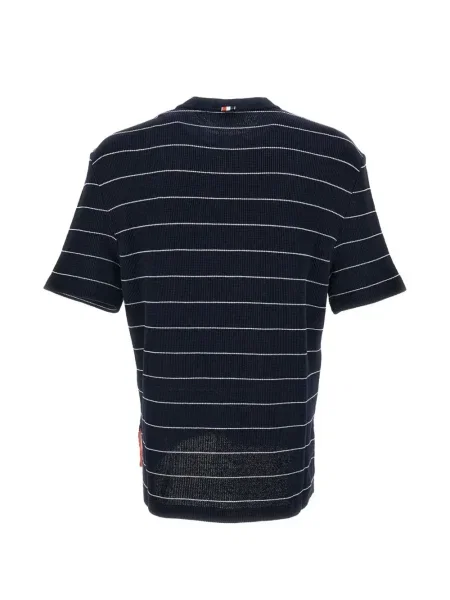 Tricou Thom Browne cu dungi albastru
