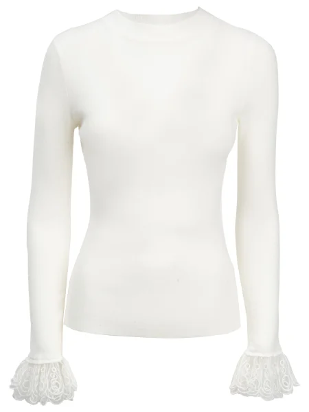 Influencer Pulover alb