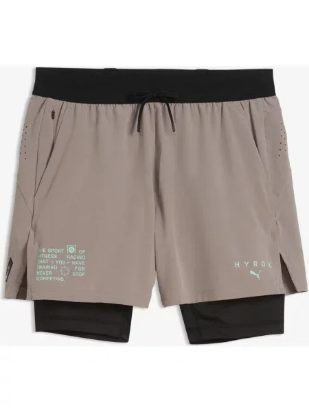Szorty Puma x HYROX PWRMODE beżowy S czarny