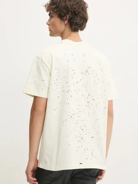 Футболка PURPLE BRAND HWT JERSEY SS TEE з принтом бежевий