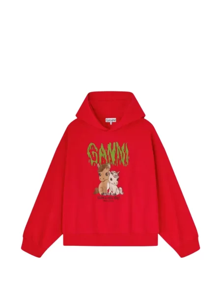 Cropp hanorac cu glugă Ganni roșu
