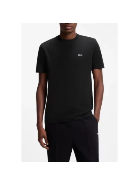 T-shirt z nadrukiem z logo Boss Green czarna