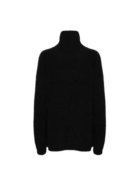Sweter My Essential Wardrobe z wysokim kołnierzem czarny