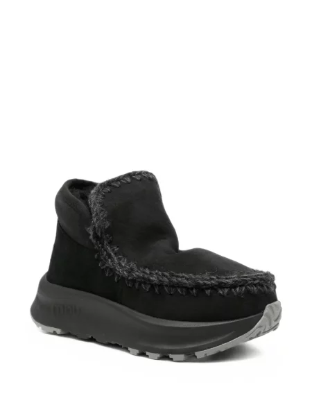 Cizme scurte Mou din piele de căprioară negru