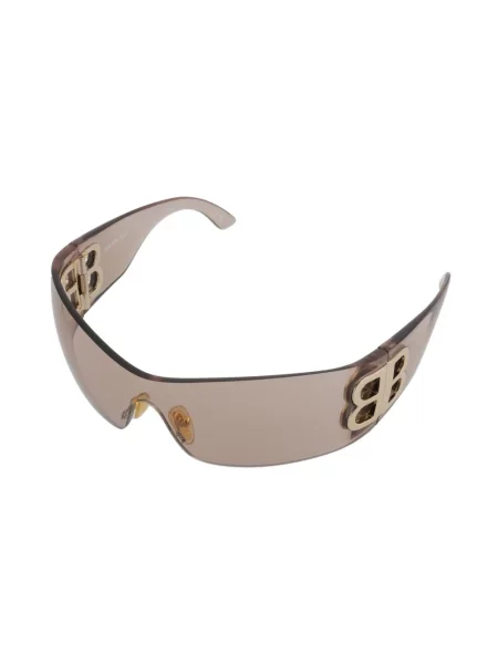 Okulary przeciwsłoneczne Balenciaga Shield brązowe