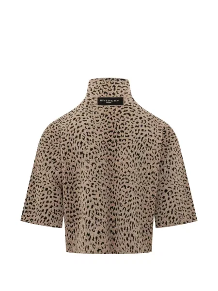 Tricou Givenchy cu imagine cu model leopard