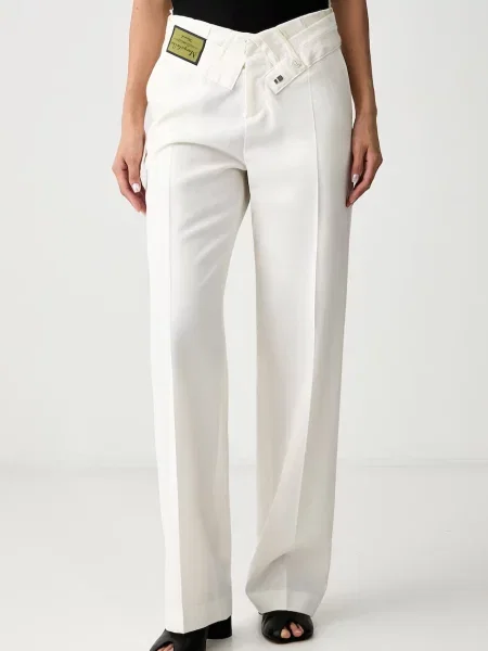 Maison Margiela pantaloni cu lână pentru femei