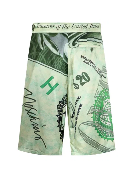Pantaloni scurți Moschino cu imagine verde