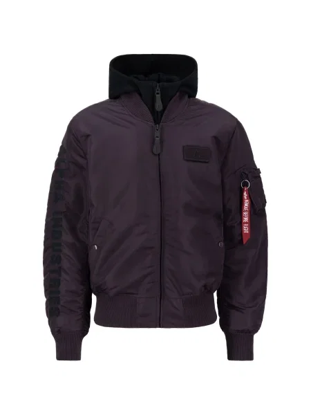 ALPHA INDUSTRIES Demisezoninė striukė D-Tec SE kraujo / burgundiško vyno