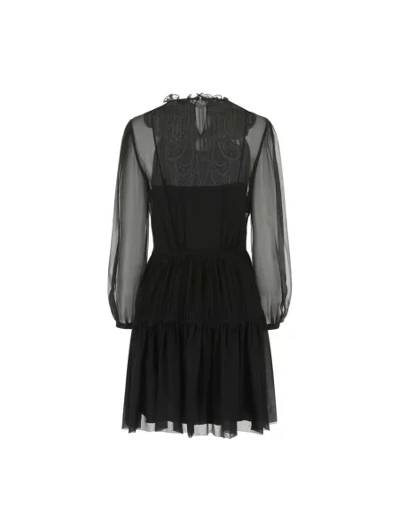 Sukienka mini Alberta Ferretti szyfonowa czarna