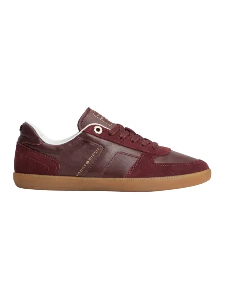 Sneakersy Tommy Hilfiger skórzane czerwone