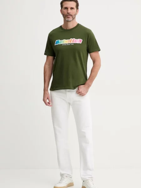 Футболка United Colors of Benetton з принтом фіолетовий