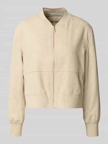 Żakiet o kroju regular fit z zamkiem błyskawicznym model Cate' Mos Mosh beżowa