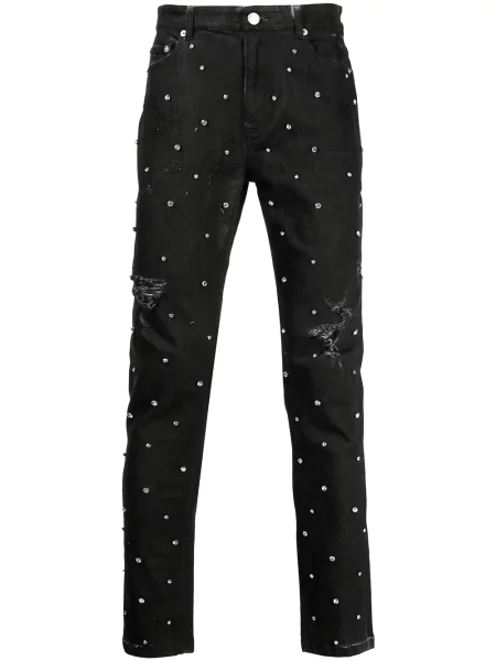 Džíny God's Masterful Children s dírami černé