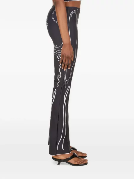 Pantaloni Di Petsa cu imagine negru
