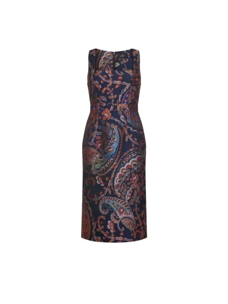 Wielobarwność sukienka midi Etro do kolan