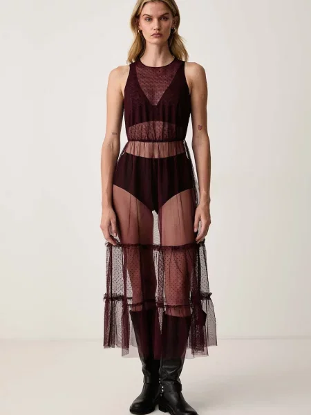 AllSaints rochie evazată TERRA