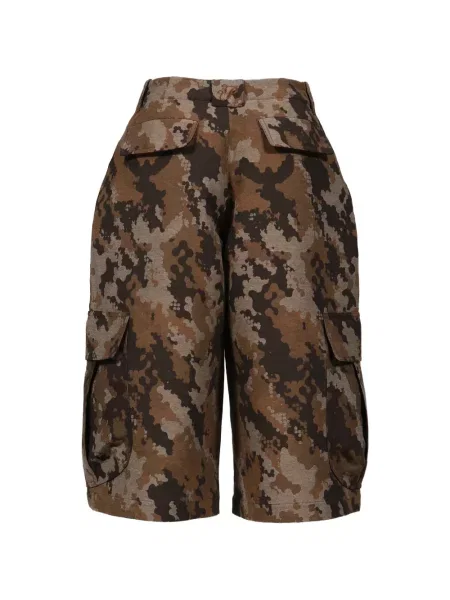 Pantaloni scurți cargo 3.paradis din jacard maro
