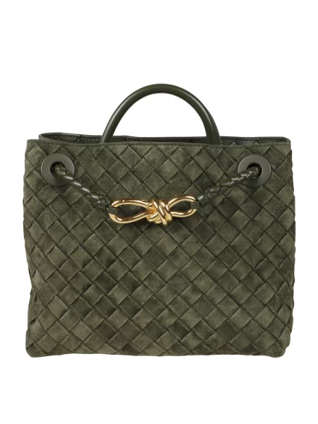 Top Bottega Veneta skórzany zielony