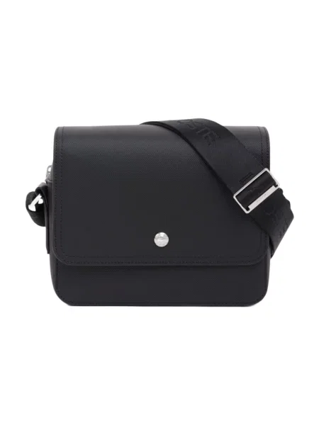 LACOSTE Torba preko ramena Lacoste Petit sac messenger Homme Langon Petit Piqué Noir' crna