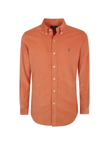 Cămașă Polo Ralph Lauren de catifea cord portocaliu