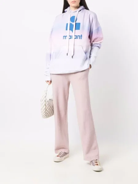 Pantaloni Marant Etoile tricotate roz