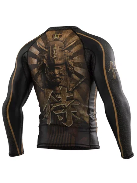 Koszulka sportowa Rashguard do MMA EXTREME HOBBY BUSHIDO czarna