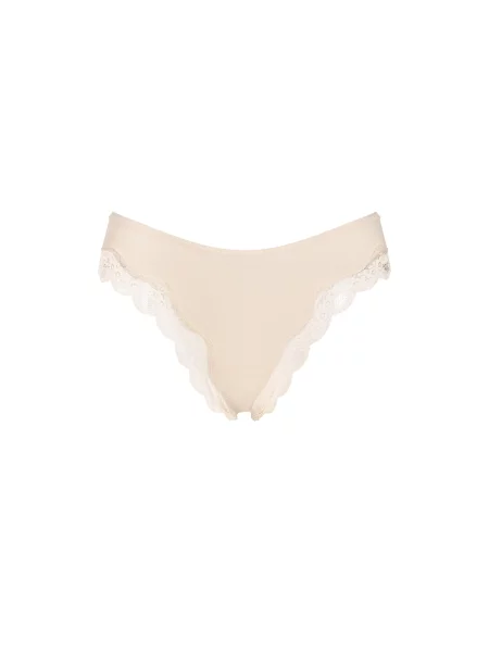 Cfab String bugyik Lace Tanga' bézs