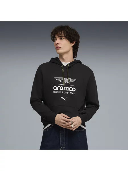 Bluza z kapturem PUMA x ASTON MARTIN ARAMCO TEAM Essentials Akcesoria S czarny