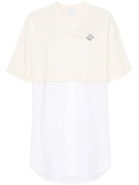 Rochie tip cămașă Patou de costum alb