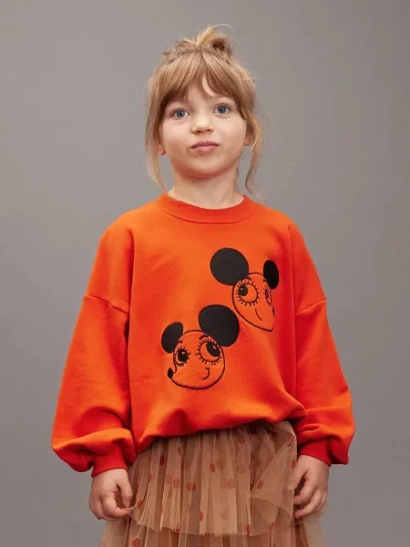 Mini Rodini Dětská mikina Ritzratz červená