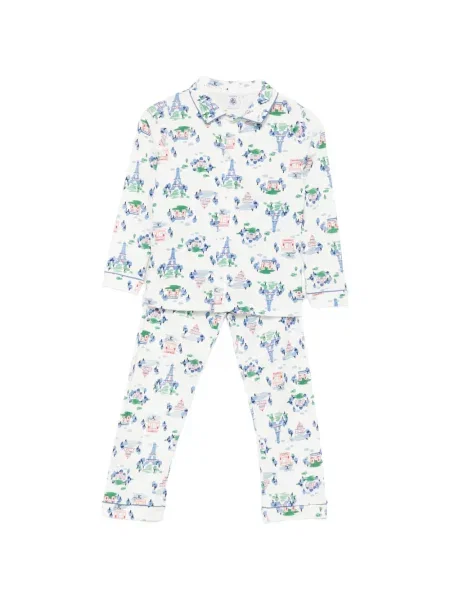 Piżama dziecięca Petit Bateau biała