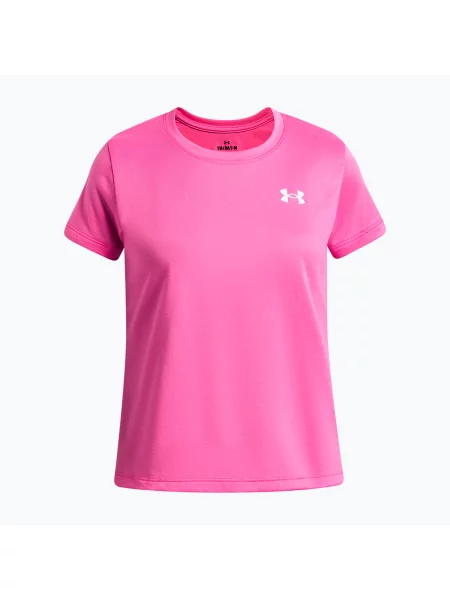 Gyerek edző póló Under Armour Tech SSC SS pink frenzy/white. Méret: XS fehér