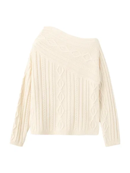 MANGO Pulover WOLF kremna