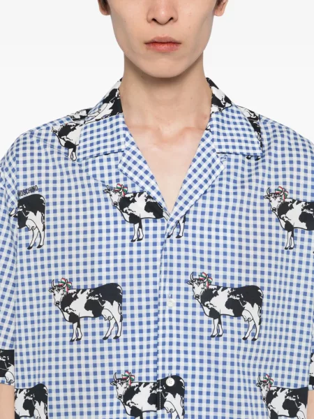 Cămașă Moschino cu imagine albastru