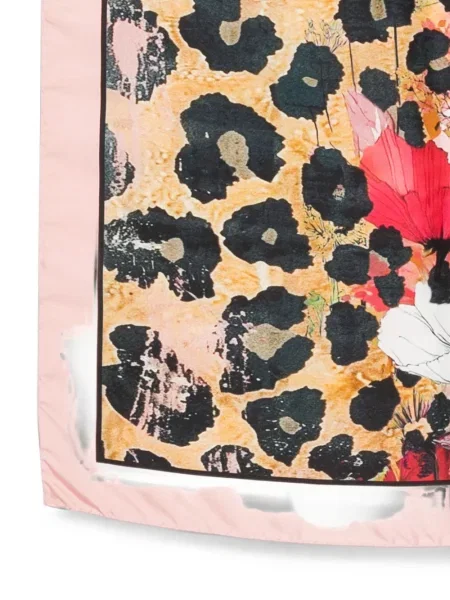 Fular D'aniello cu model floral cu imagine roz