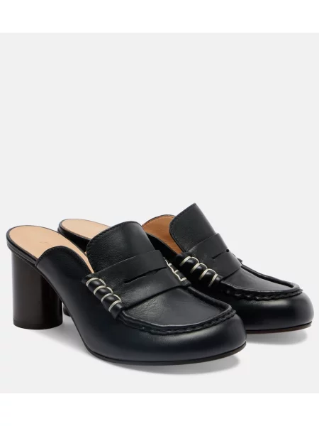 Papuci tip mules Jw Anderson din piele negru