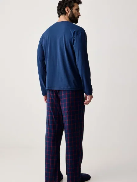 Tommy Hilfiger piżama z bawełną niebieska