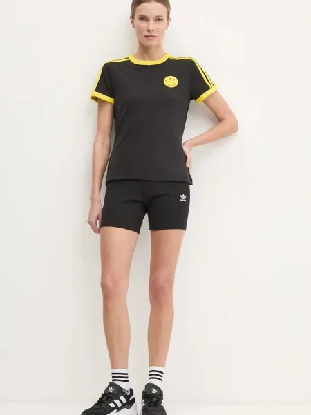 Kratka majica adidas Originals X Smiley črna