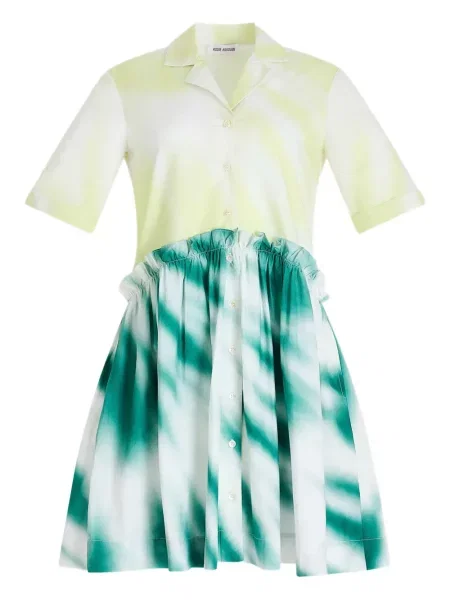 Rochie tip cămașă Rosie Assoulin din poplin verde