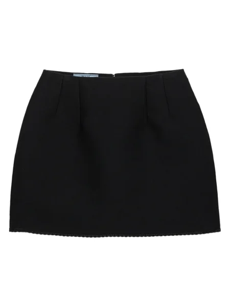 Fusta mini Prada din dantelă negru