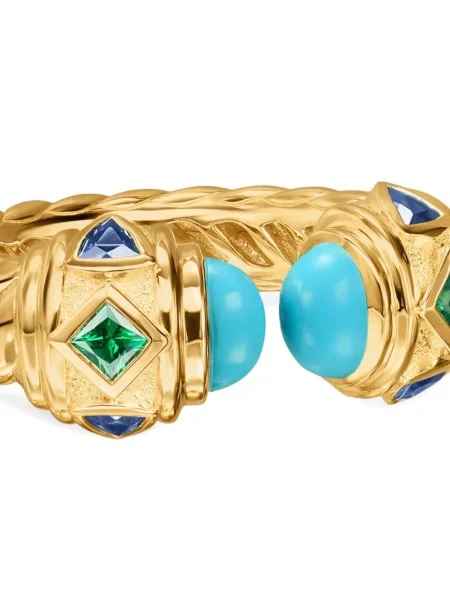 Inel David Yurman cu strasuri galben