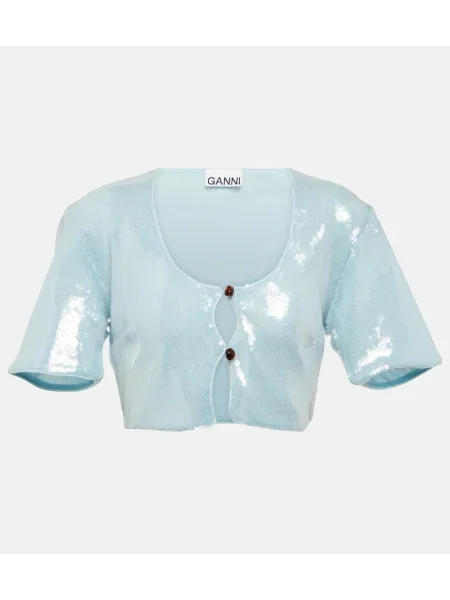 Cropp top Ganni albastru