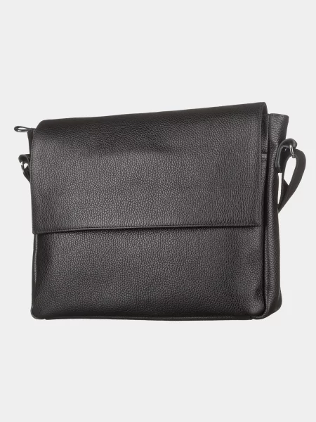 Кожаная сумка через плечо Shvigel черная