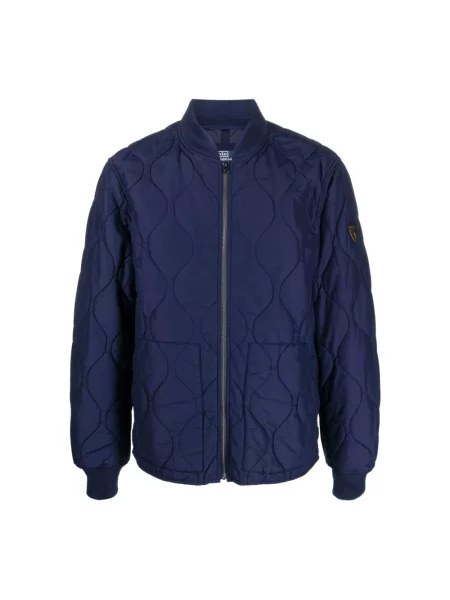 Kurtka bomber Polo Ralph Lauren pikowany niebieski